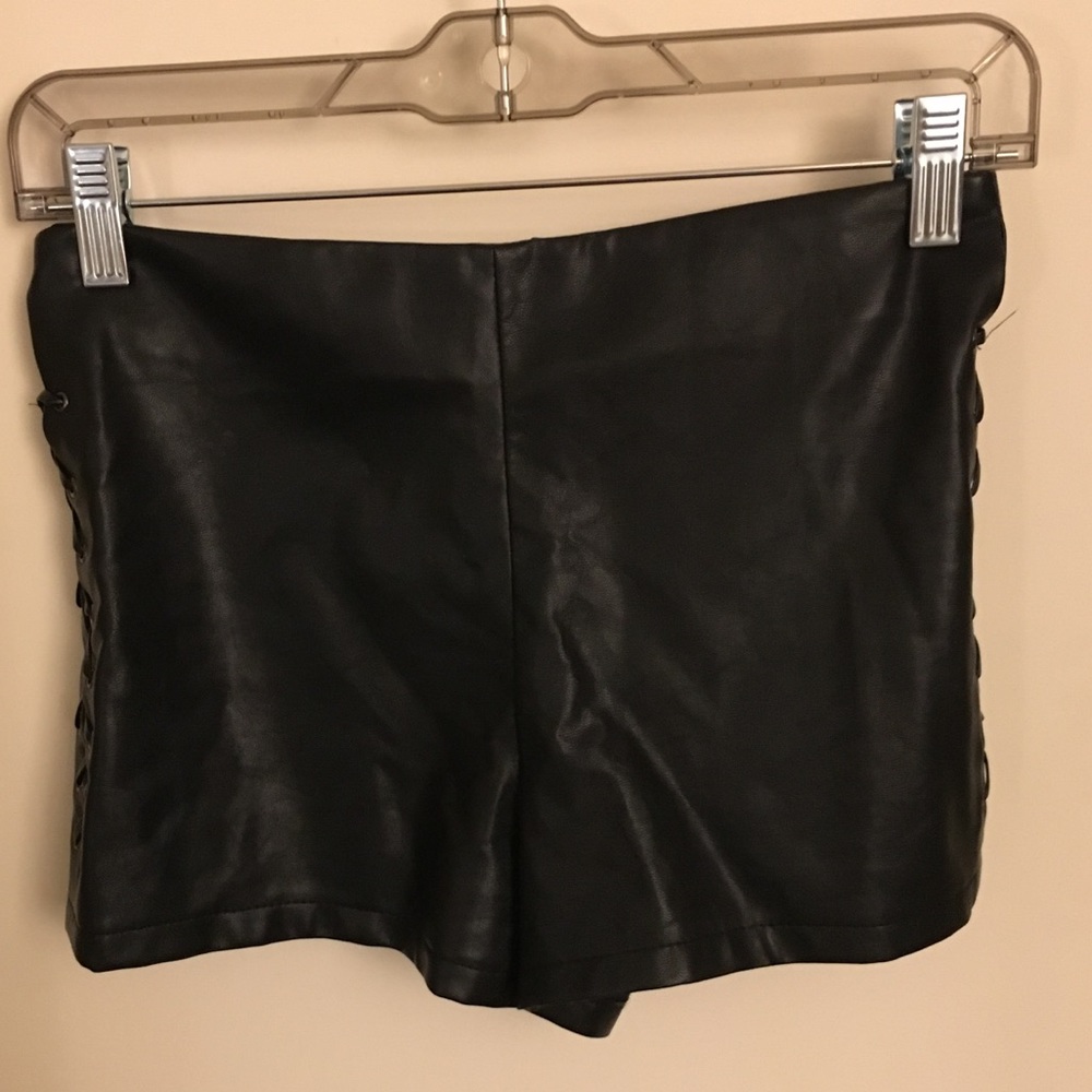 SOLD Forever 21 Black Leather Shorts